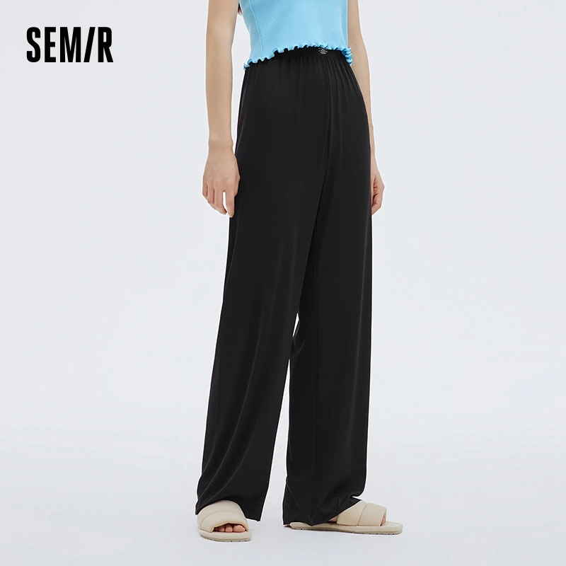 Semir Casual Pants Women Loose Daily Trendy Comfortable Knitted Sports Pants Pajama Pants