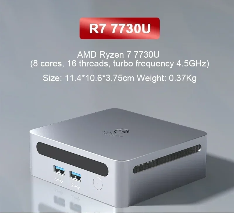 SZBOX Ryzen 7 7730U 7530U 7330U MINI PC WIFI6 BT5.2 Dual Channel DDR4 3200MHz 16GB 500GB NVME SSD Desktop Gaming Computer