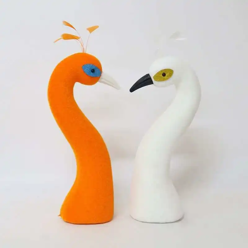 Peacock head model opening flower basket wedding wedding car head decoration material flower packaging