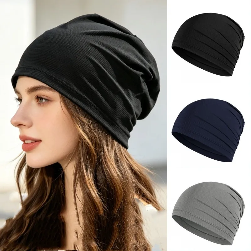 Summer Quick Dry Breathable Beanie Skull Hat Sports Running Headwraps Cap Cycling MTB Under Helmet Liner Absorbent Sweat Cap