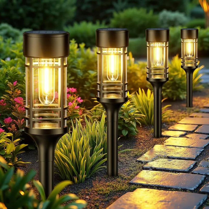 

LETMY Solar Pathway Lights Outdoor, 12 Pack Solar Lights Outdoor Waterproof IP65, Bright Solar Garden Lights Outdoor, Auto On/Of