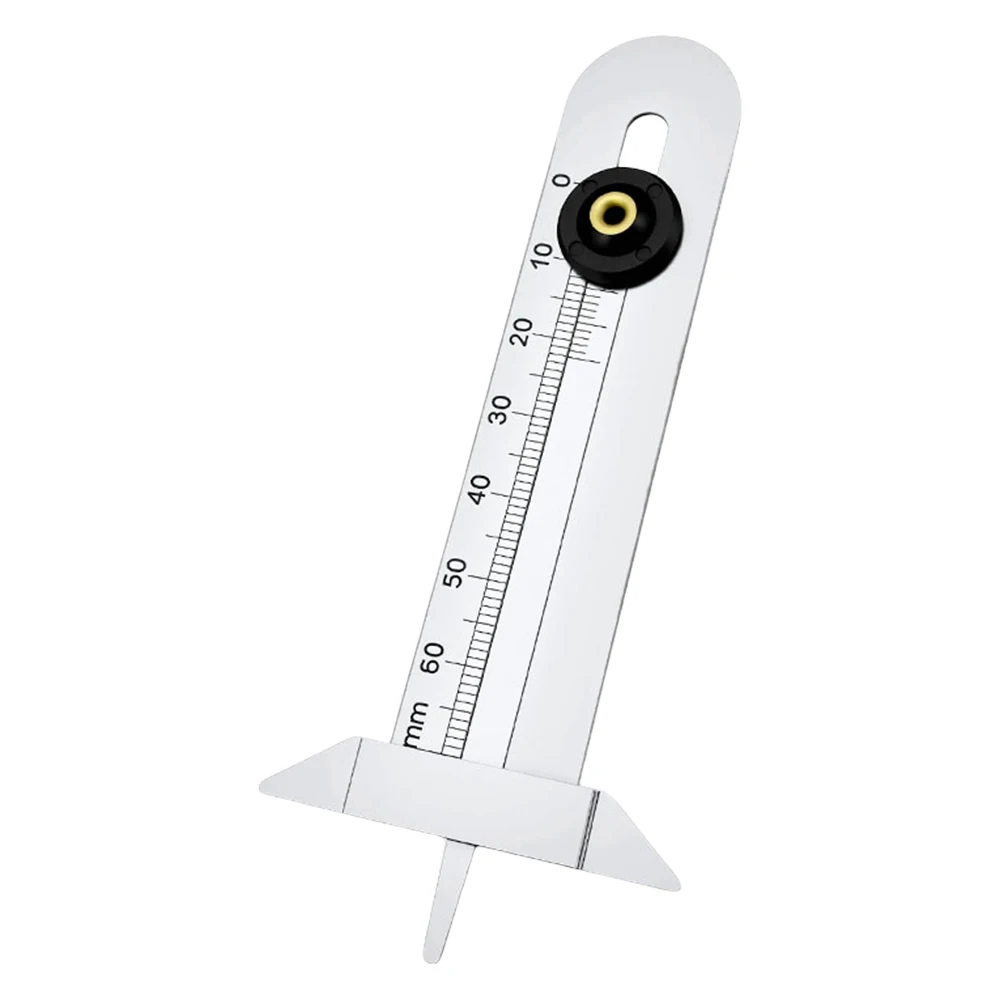 Reusable Wear Monitoring Tool 0-60mm Tire Depth Meter Gauge 0.01mm Resolution Auto Car Truck Depthometer for Car Motorbike Tires