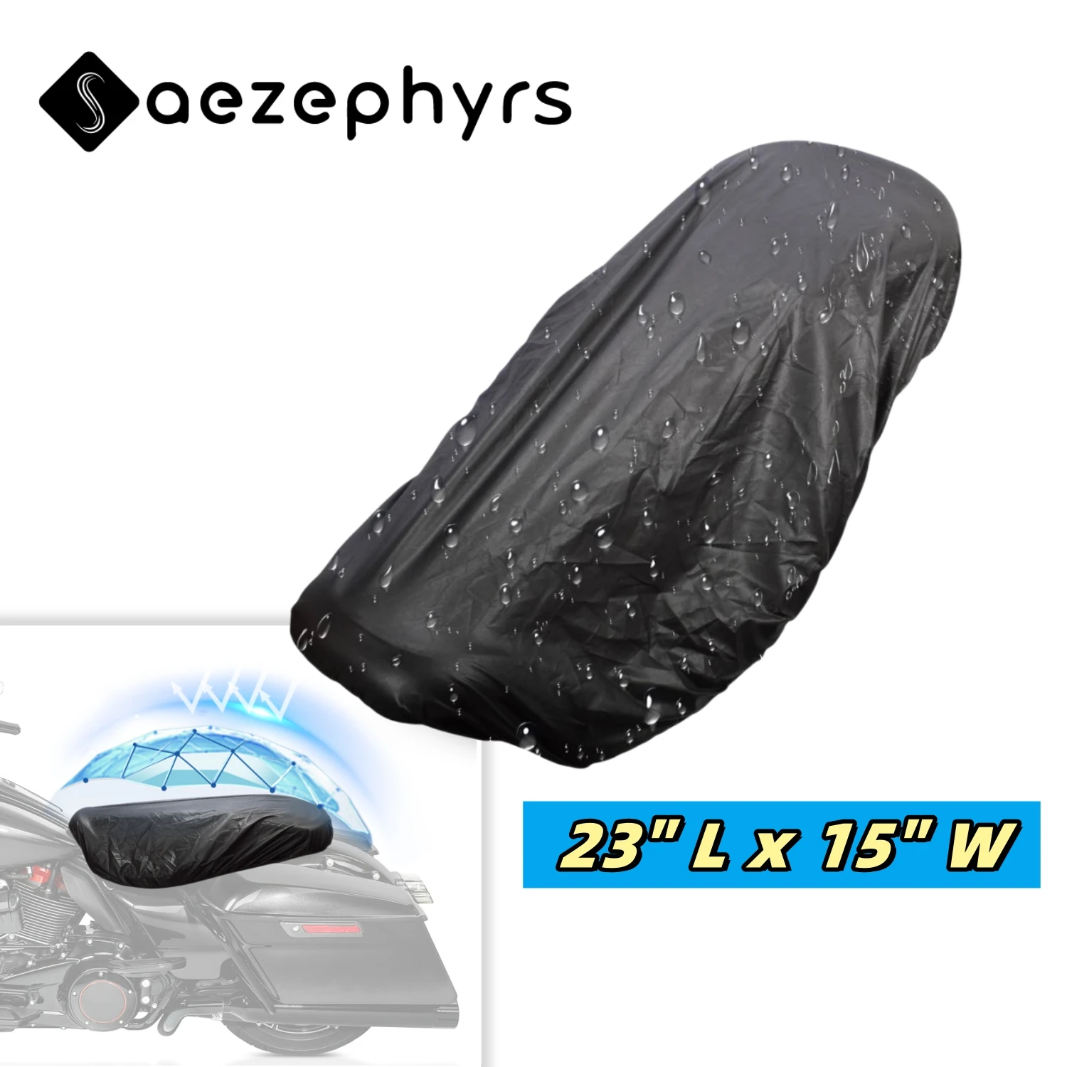 

Дождевик для сиденья 23 "L x 15" W, подушка для сиденья мотоцикла, водонепроницаемый чехол, универсальный для Harley Kawasaki Honda Sportster Softail