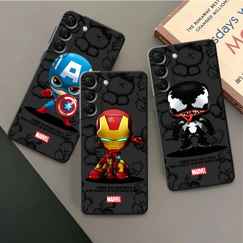 Phone Case for Samsung Galaxy S23 S10e S20 FE S9 S10 S7 Edge S22 Ultra 5G S8 S21 Plus Cover TPU Soft Bear Marvel Avengers