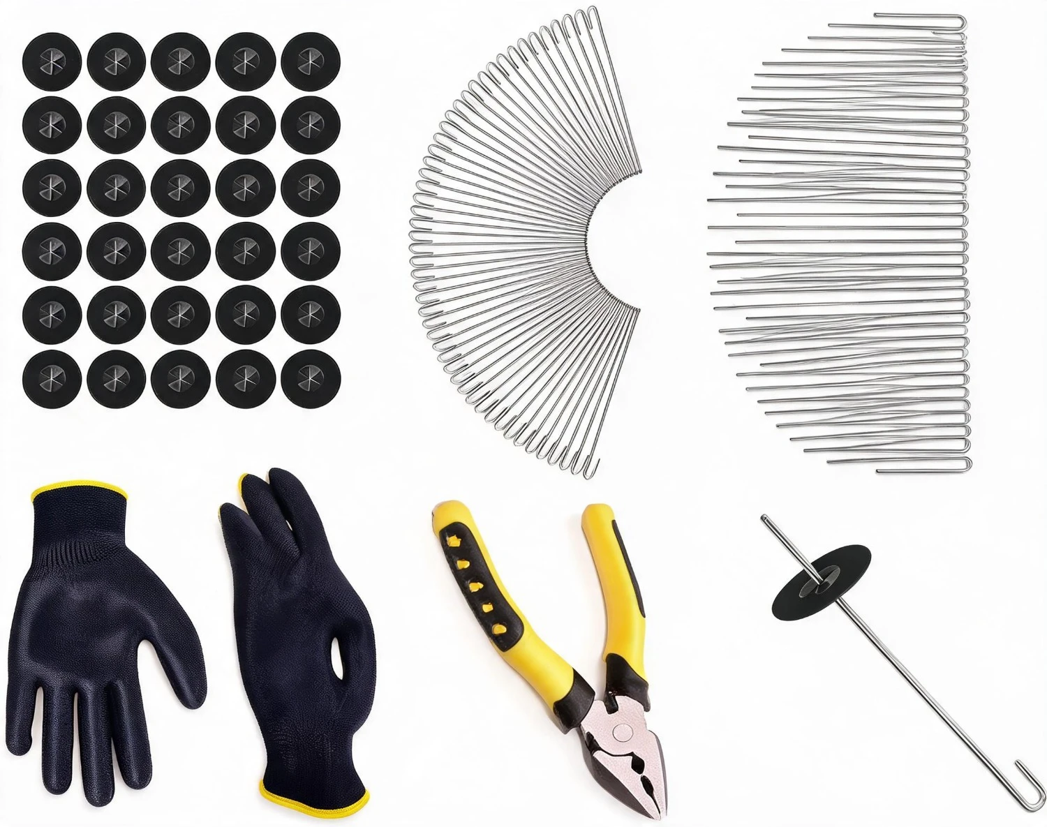 50/100/150/200packs Solar Panel Bird Wire Screen Protection,Including a Cutting Scissors,A pair of gloves,solar panel bird clips