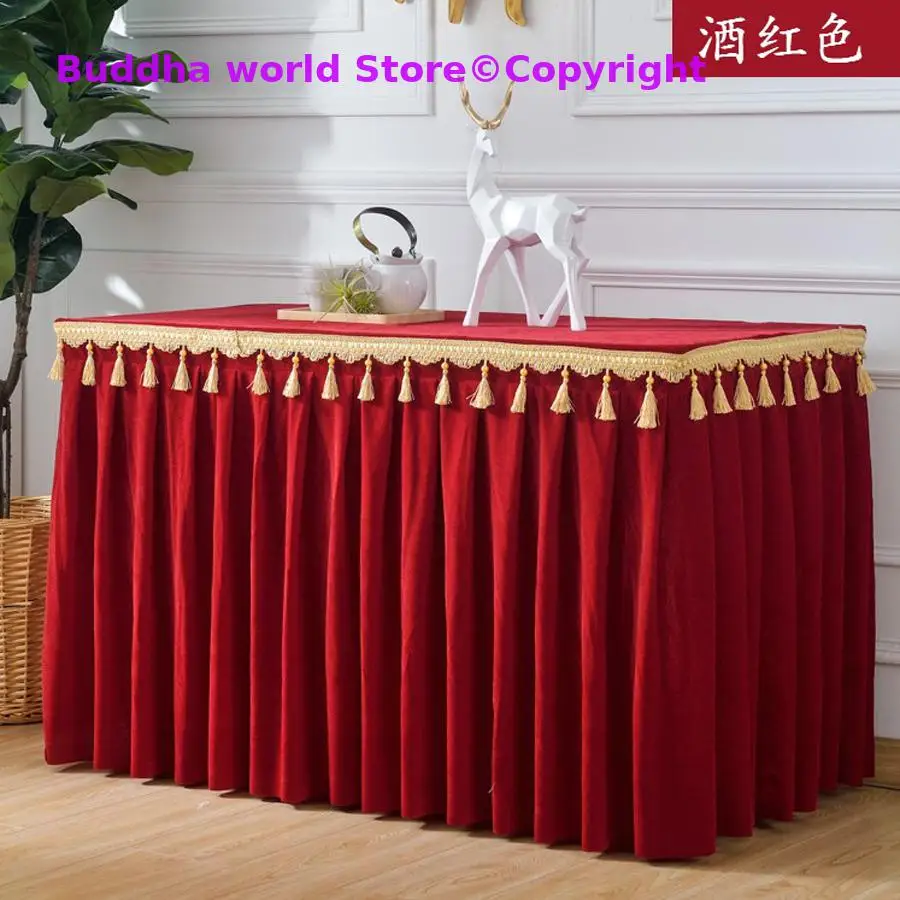 

Accept Custom made # HOME Hotel Restaurant conference room Party ceremony business pleuch evelvet tablecloth table cover