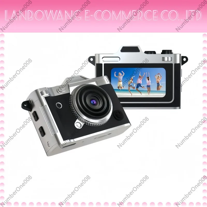 2K HD Zinc Alloy Vintage Mini Digital Camera With Screen Leather Case Pocket Camera for Shooting