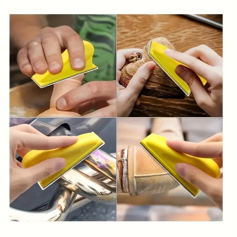 1-121Pcs Hand Grinder Kit: 3.5 "x1" Mini Detail Grinding Block for Wood and Metal Projects Adhesive Back Sandpaper