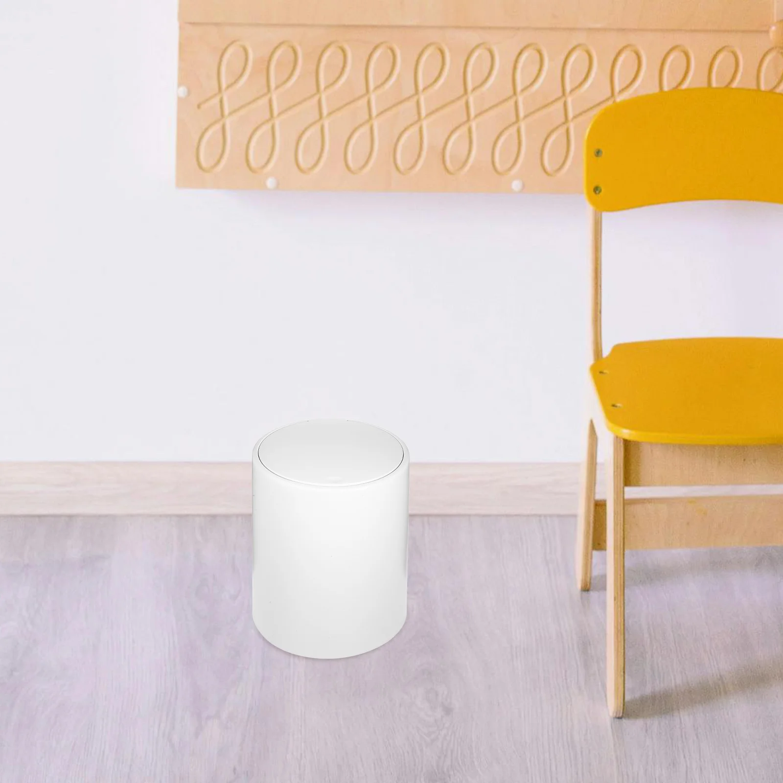 

Push Trash Can Modern Lidded Small Multifunction Garbage with Bin Abs Practical Office