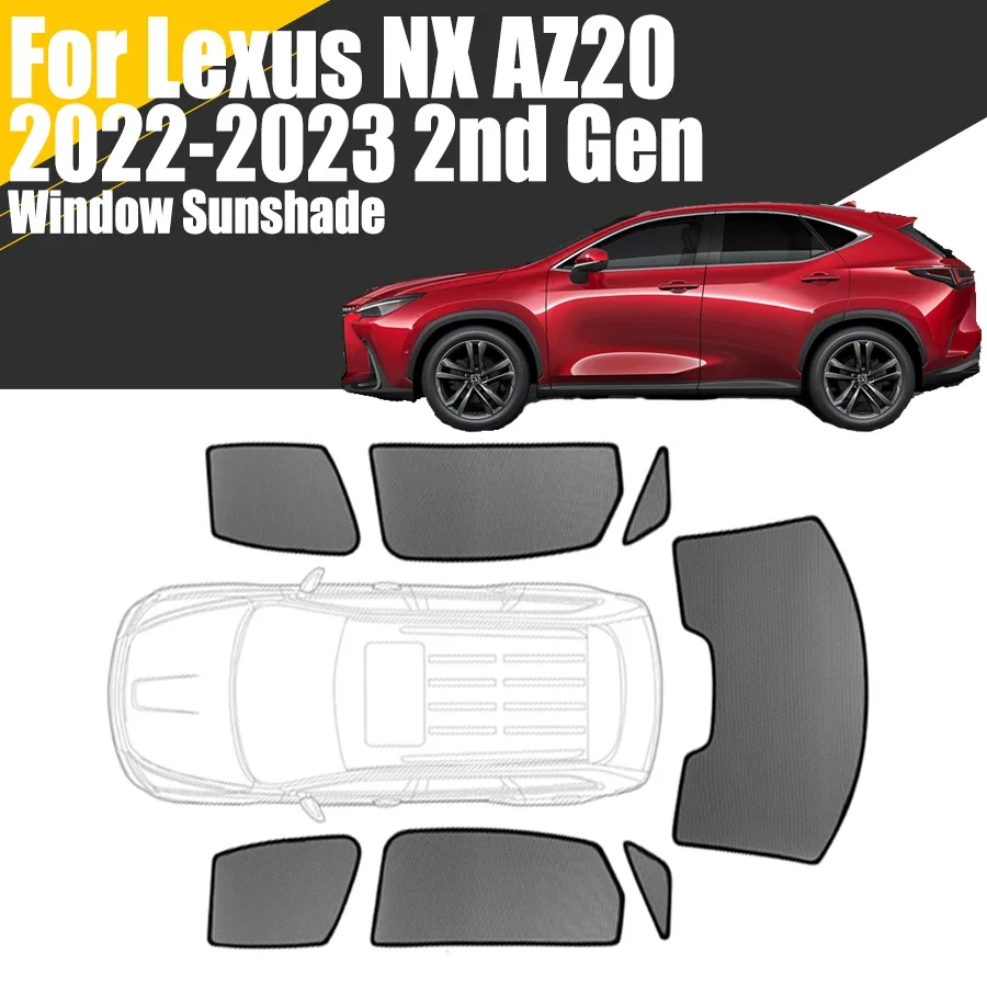 

Custom Magnetic Car Window Sunshade For Lexus NX AZ20 2022 - 2023 NX350H 450H 2nd Gen Curtain Mesh Front Windshield
