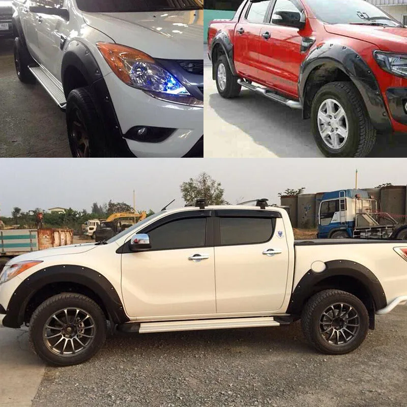 For Mazda BT50 2012-2021 Wheel Mudguards Fender Flares Suit Wheel Eyebrow Exterior Part Car Accessories Splash Prevention Tuning