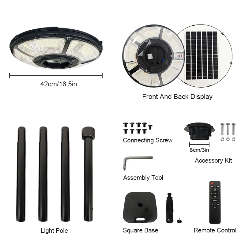 Solar Powered Mobile Garden Lamp, Wireless Outdoor Lighting for Yard Fence Patio Pathway, Auto Sensor