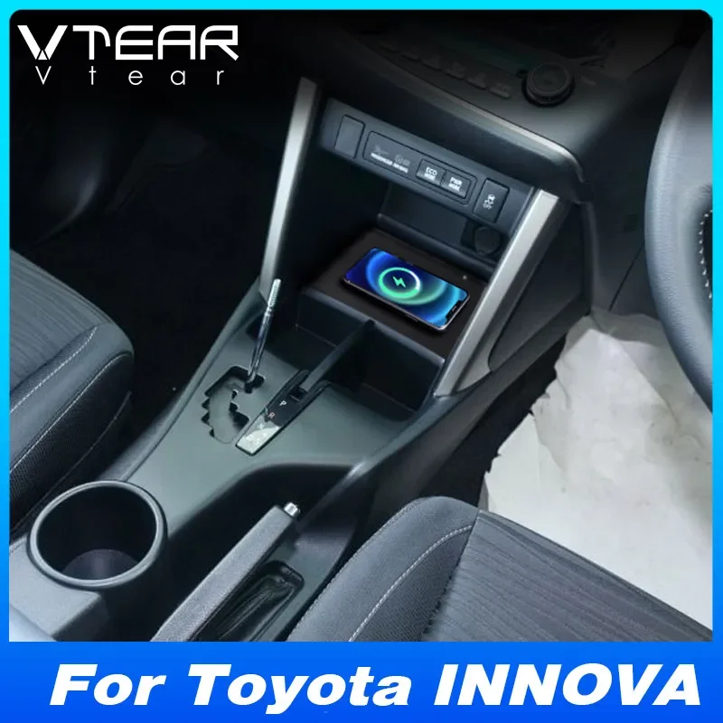 Car Wireless Charger Center Console Fast Phone Charging Panel Adapter for Innova Modification Accessories 2016-2021