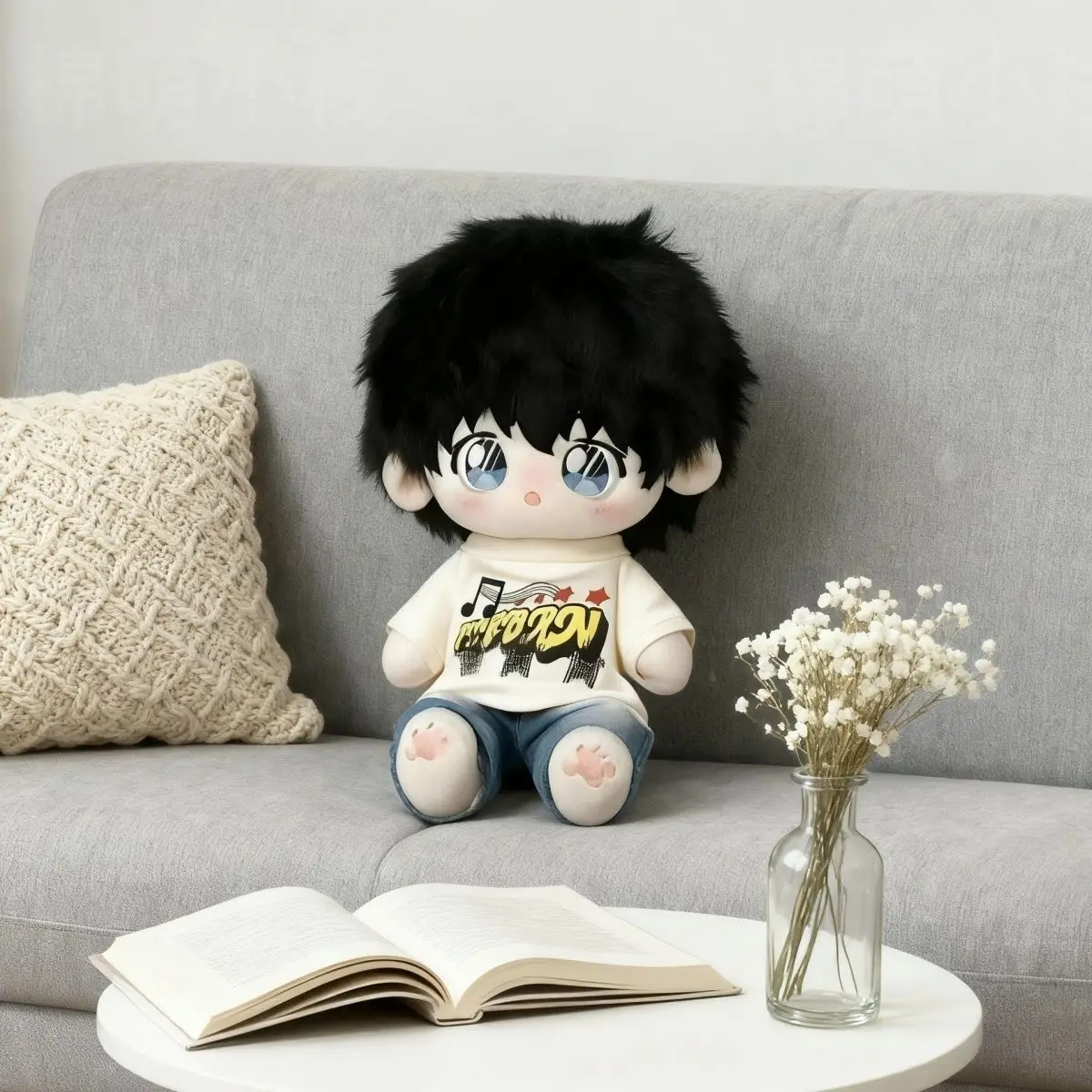 Stuffed 20cm Kuroba Kaito Plush Anime Figure Kids Toys Cosplay Plushies Toys Gift Birthday Surprise
