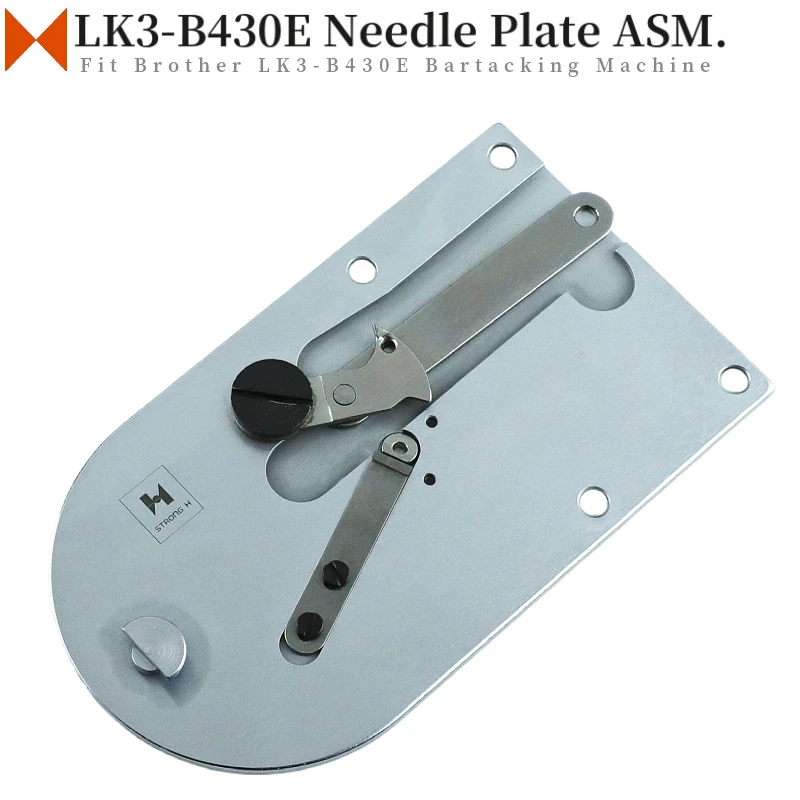 

S38015-001 Needle Plate ASM. Fit Brother LK3-B430E, B434E, B438E, KE-430C, 436C, BE-438C Bartacking Sewing Machine Thread Cut