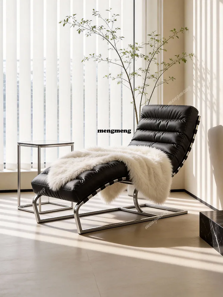 Italian minimalist recliner designer retro living room balcony lunch break sofa chair