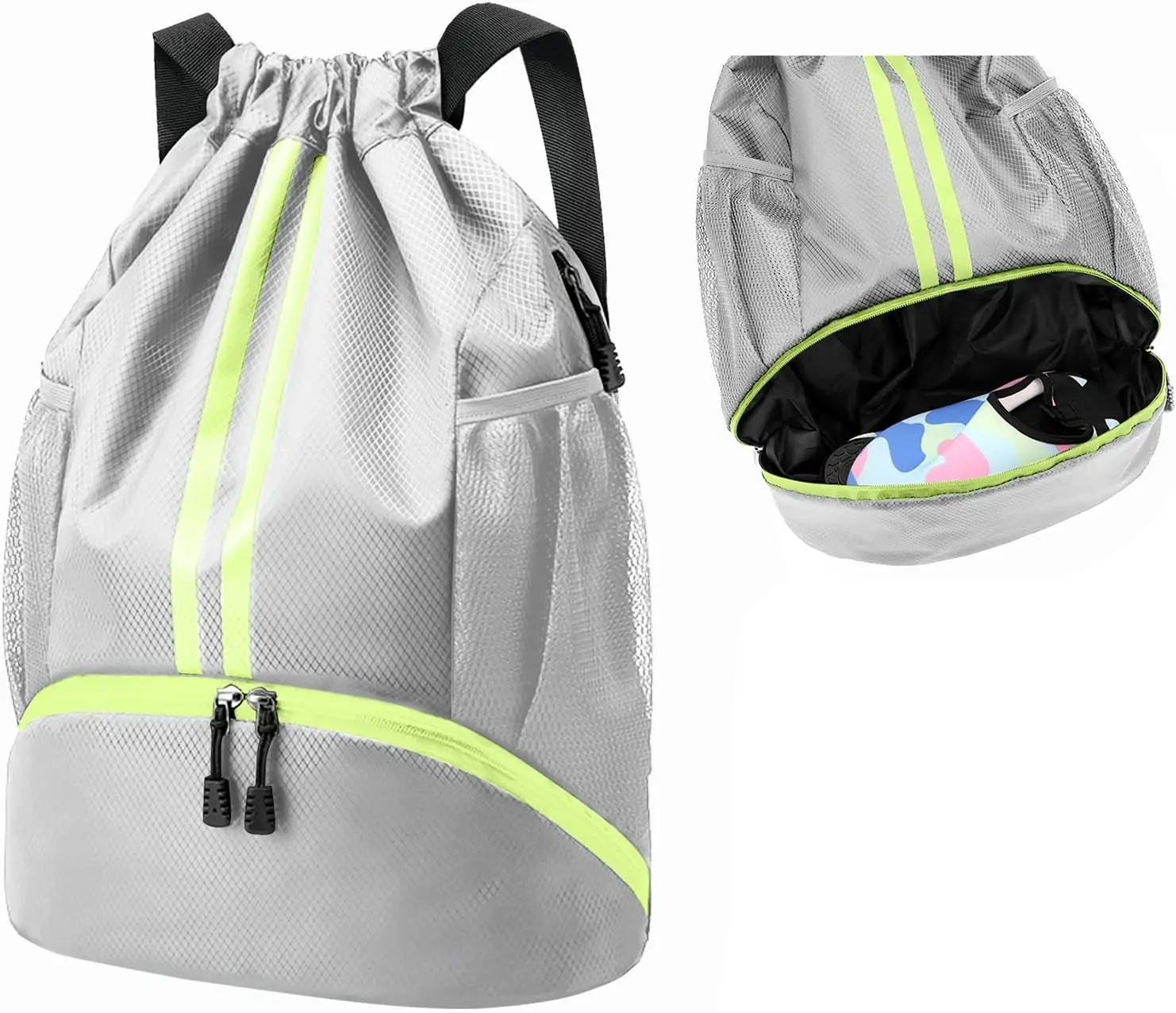 Basketball bag swimming bag Drawstring Backpack fitness Gym Bag with Shoes Compartment Big Sports Dry Wet Separation Storage Bag