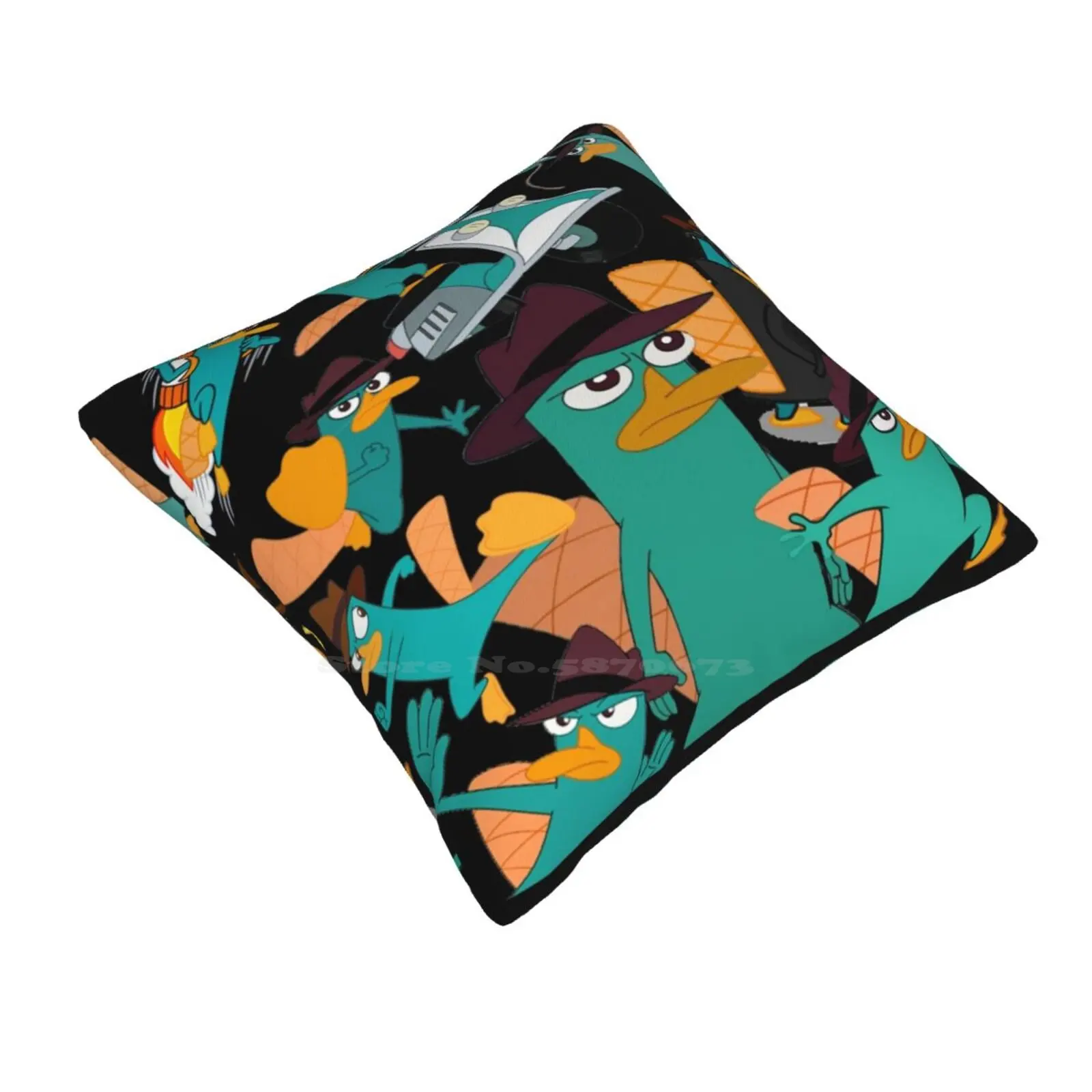 Perry The Collage Design Pillow Cover Hug Pillowcase Perry The Collage Design Collages Pet Agent P Perry The Collages Cartoons