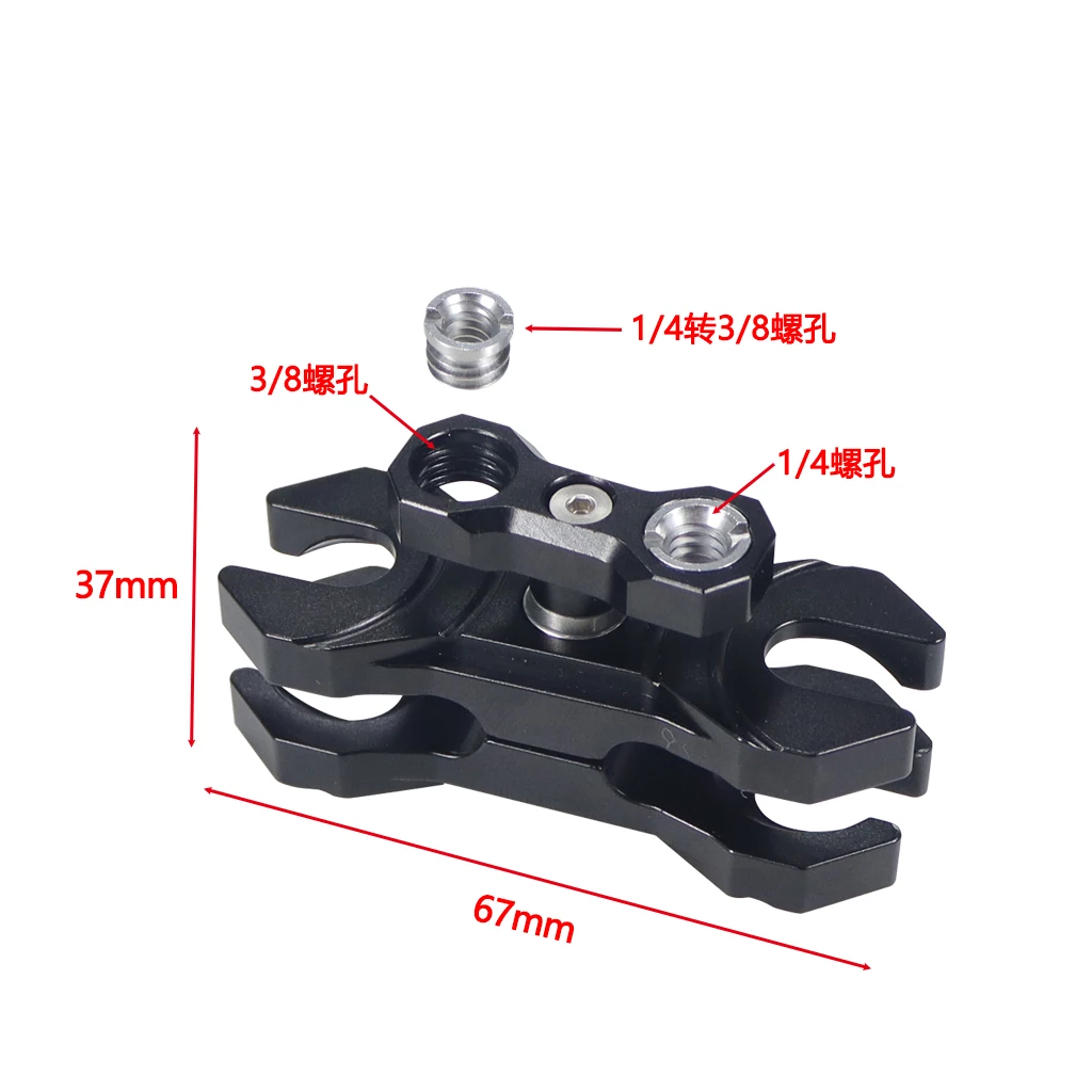 20mm Kugelkopf-Klemmhalterungsadapter mit 1/4'- und 3/8'-Schraube, ARRI-Positionierungsstift für DSLR-Kamera-Rig, Magic Arm, Monitor- und Lichthalterung – Detail 36