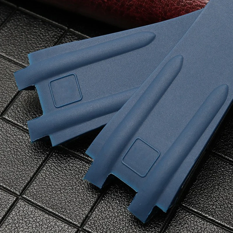 For Ulysse Nardin Silicone Rubber Watch Band DIVER Concave-convex interface strap Waterproof Men Watch accessories With metal