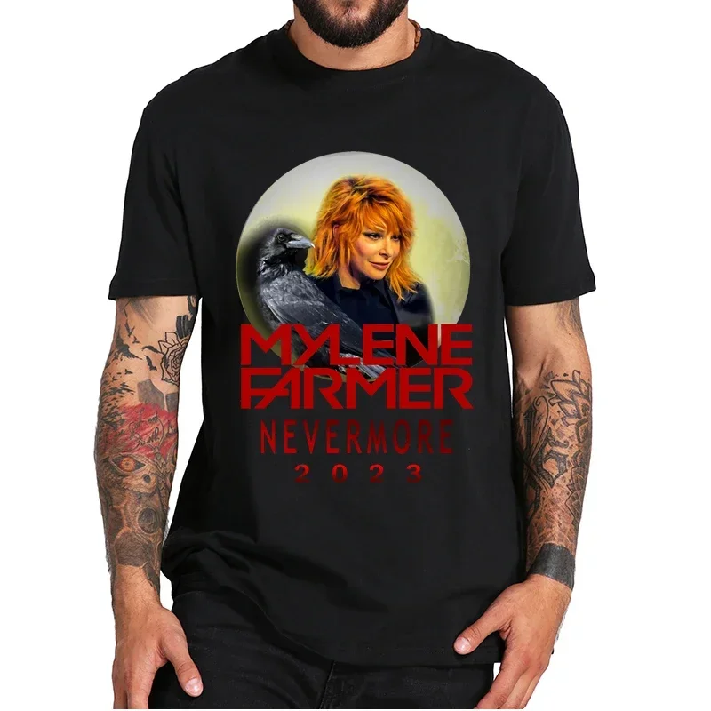 Mylene-Farmer Nevermore Tour Essential T Shirt French Singer Actress Summer Short-sleev Tee Tops Casual Camisetas Gift for Fans