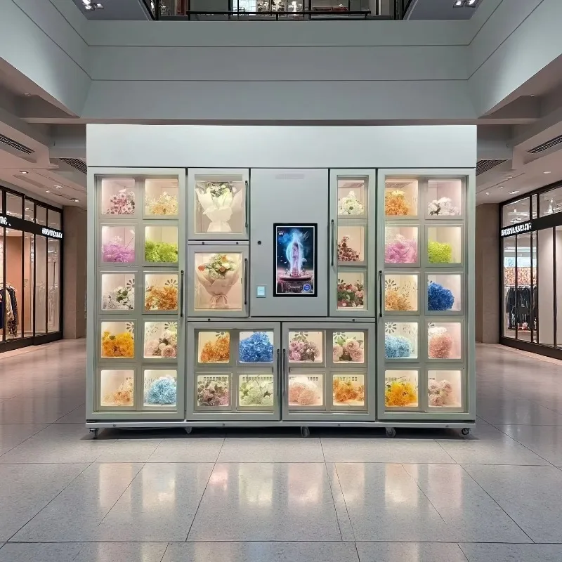 Smart Flower Vending Machine Technology Refrigeration Locker Vending Machine Automatic Flower Vending Machine for Shopping Mall