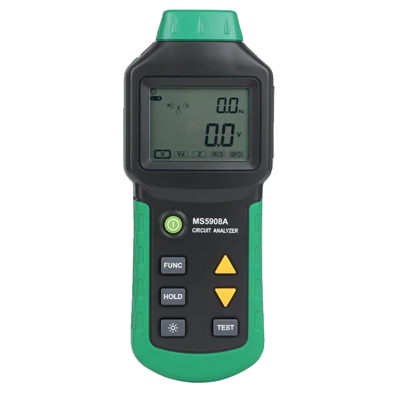

For AC100-240VMS5908A/MS5908 LCD Circuit Analyzer Tester with Voltage GFCI RCD Tester Socket Tester
