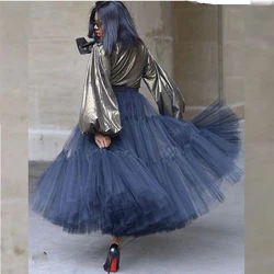 Tulle Women Dance Skirt Custom Made Color And Size Modern Lady Formal Wear Elastic Waist Puffy Prom Party Skirts