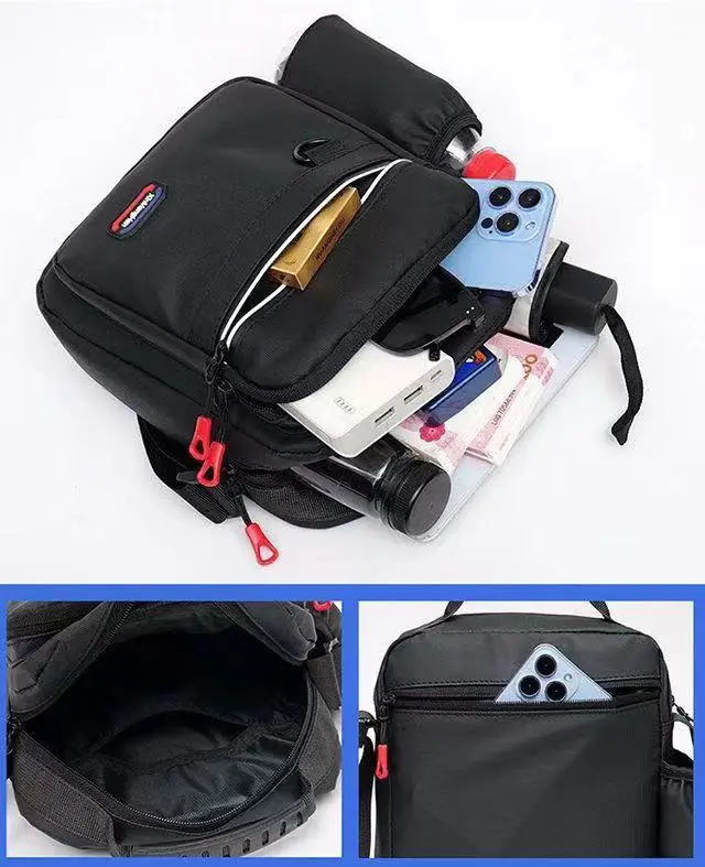Fashion Men's Shoulder Bag Splash-proof Oxford Cloth Messenger Bag Busines Travel Portable Leisure Single Handbag