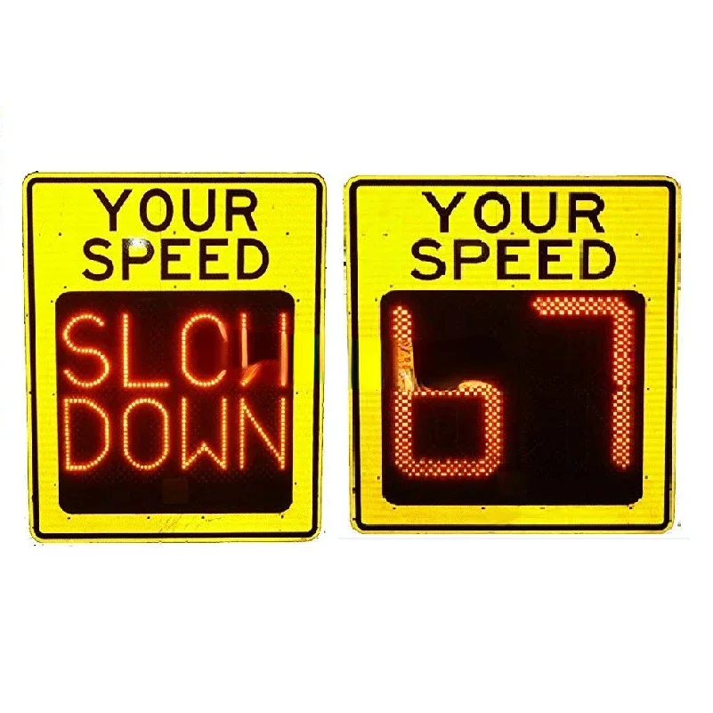 Radar Speed Detection Board Solar Powered Highway Traffic Speed Led Warning Sign Board 2/3-digit LED Display(optionally) GEELIAN