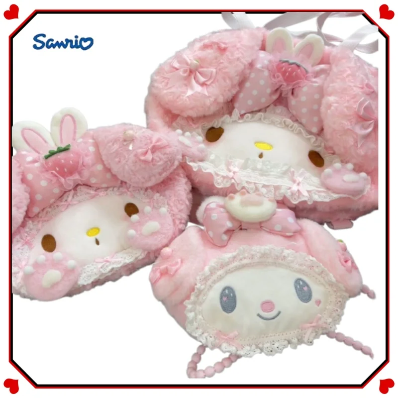 Sanrio's Cute My Melody Cartoon Handbag Pink Multifunctional Lunch Big Small Box Handbag Anime Portable Best Birthday Gifts