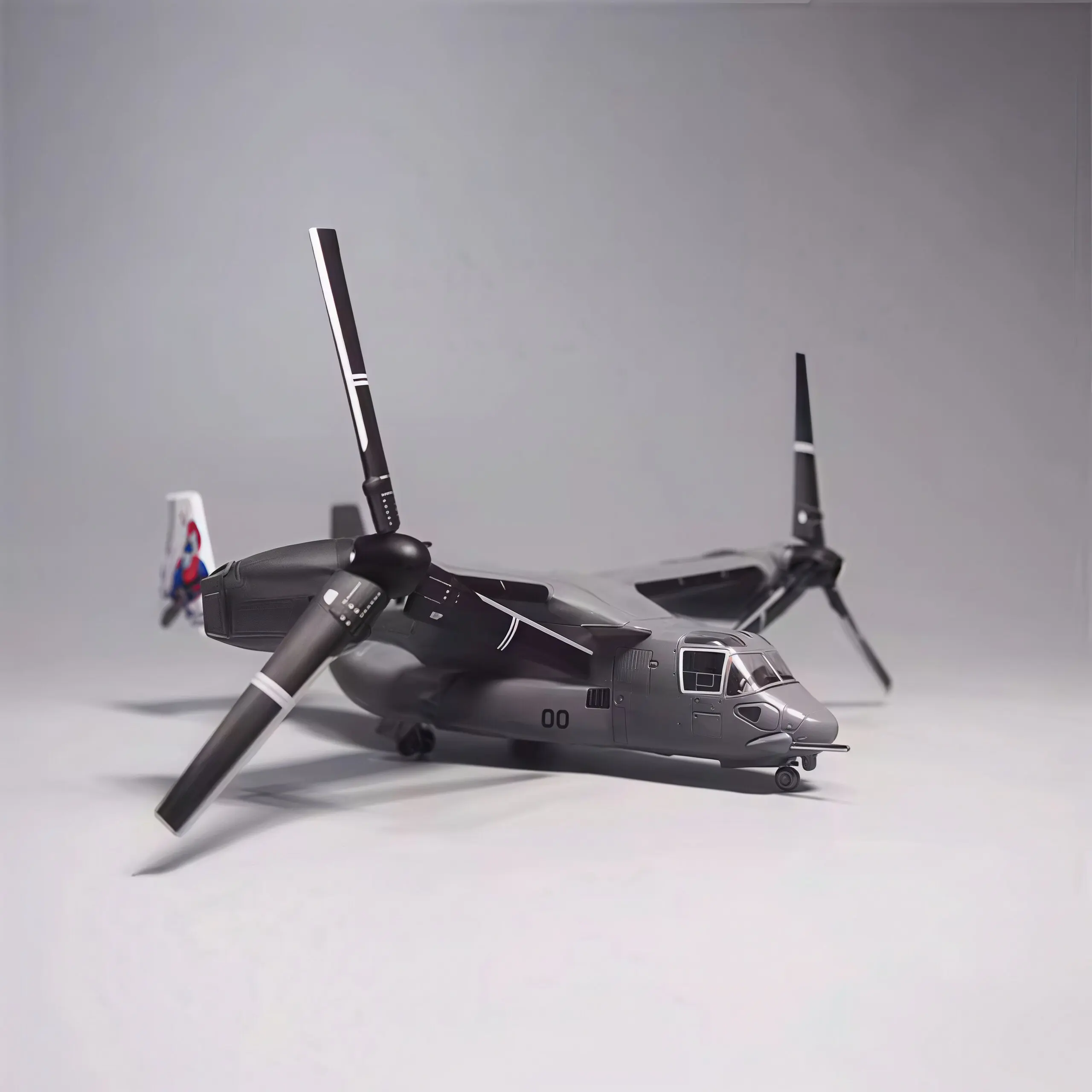 1/144 Scale Us V-22 Osprey Transport Helicopter Aircraft Simulation Alloy Plane Models Finished Collectible Ornament Fighter Dis