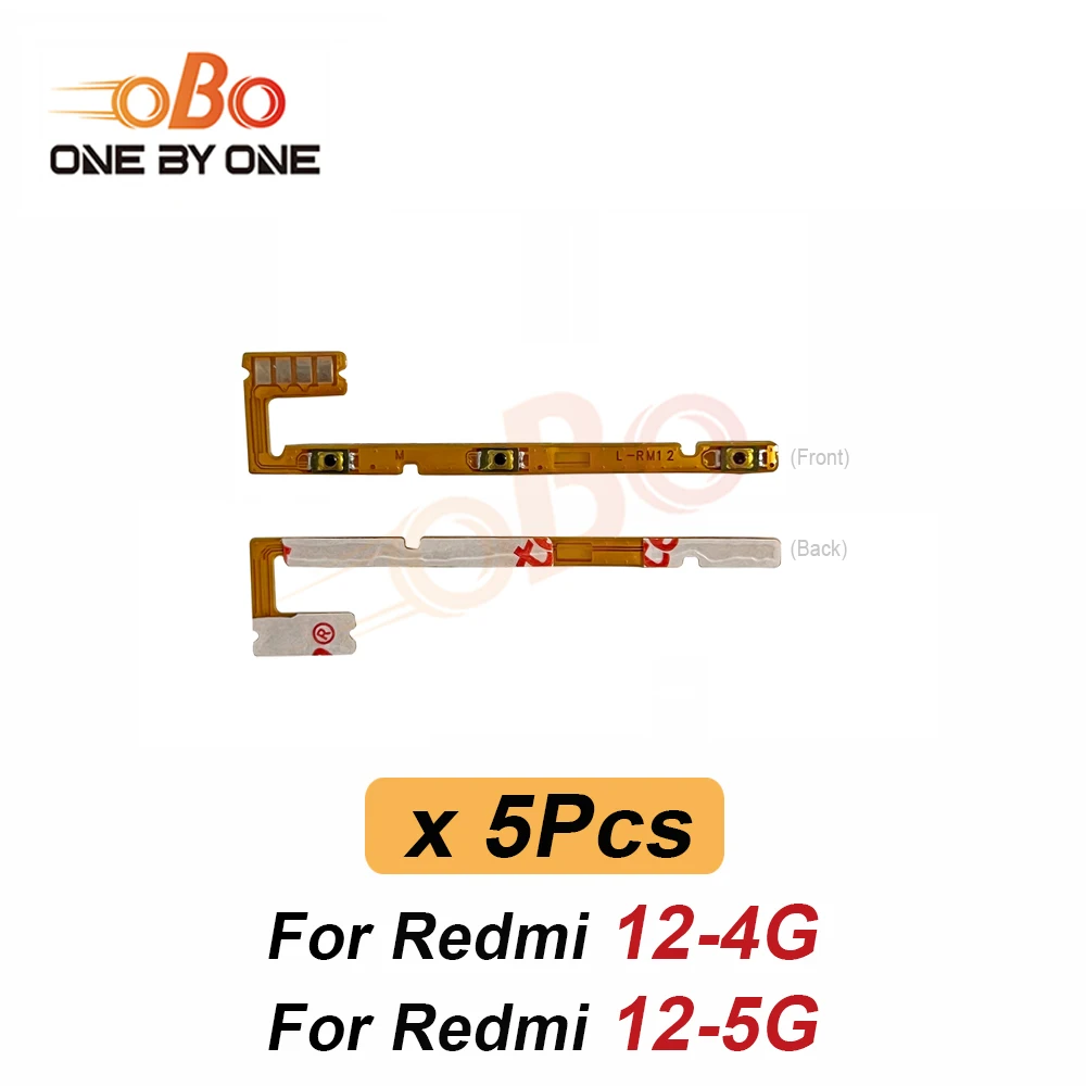 5Pcs Power Switch On Off Volume Side Button Key Flex Cable For Redmi 12C 13C 14C 15C 12 13 14 4G 15 5G Power Flex Replacement image 3