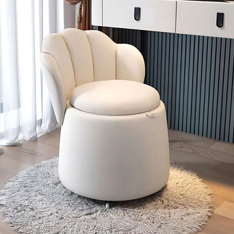 Schminkhocker für Schlafzimmer im Luxus-Design - 2026 Neuer Stil Make-up-Stuhl, Komfortabler Schminktischhocker für Hauptschlafzimmer