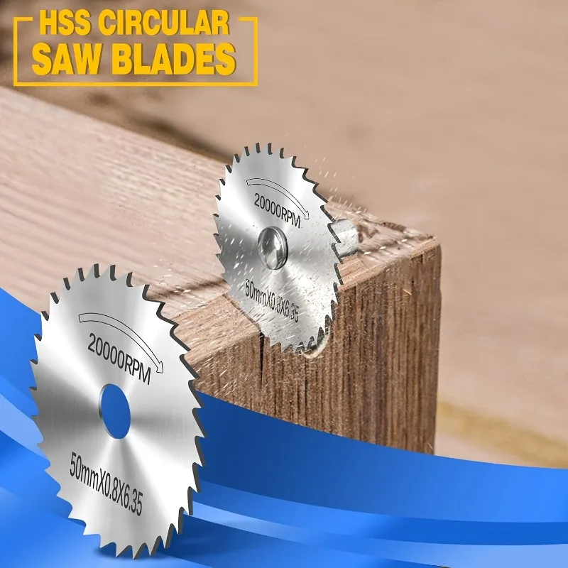 44Pcs Wheels Set Compatible with Plastic 36pcs for Rotary Tool, HSS Circular Saw Blades 6pcs, Resin Cutting Discs 20pcs, 545 Diamond Wheels 10psc with 2 Screwdrivers