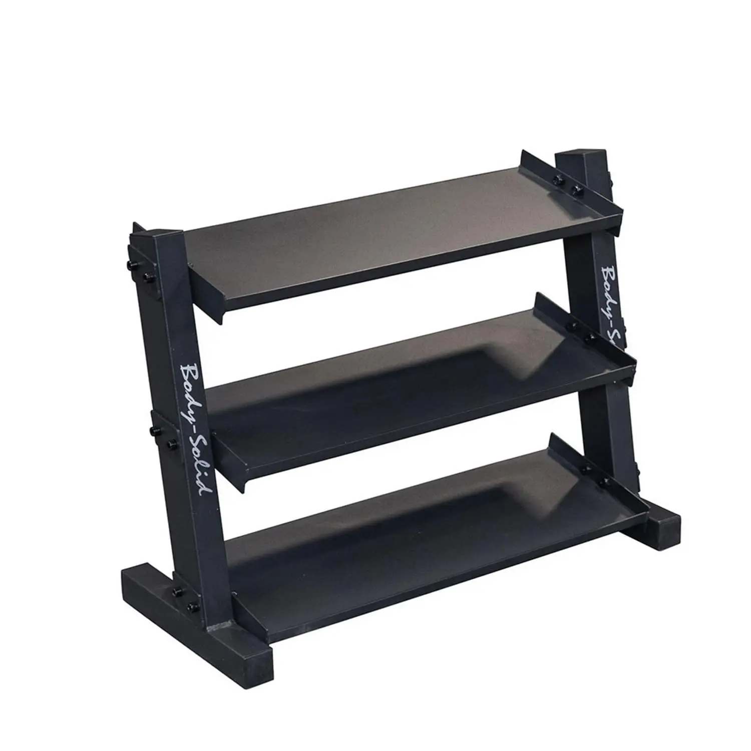 (GDR34B) 3-Tier Dumbbell Rack Storage for 12 Pairs Neoprene/Vinyl Dumbbells 1-15 lbs, Dumbell Weight Rack Stand Only, Commercial