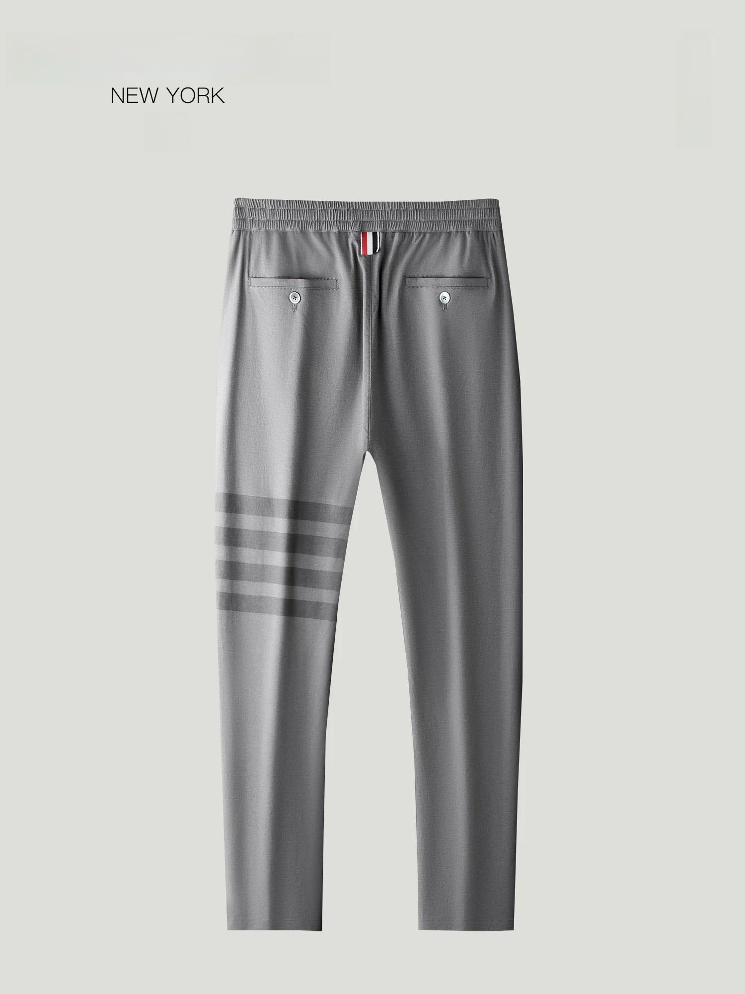 

Элегантные повседневные брюки THOM BEAUN: прямые, зауженные, с четырьмя полосками, летние, деловые, мужские, в этническом стиле