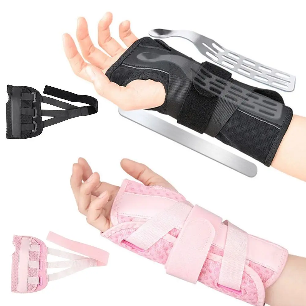 

Double Aluminum Plate Support Wrist Fixed Strap Adjustable Pressure Stable Wrist Brace Splint Protector Hand Protect Breathable