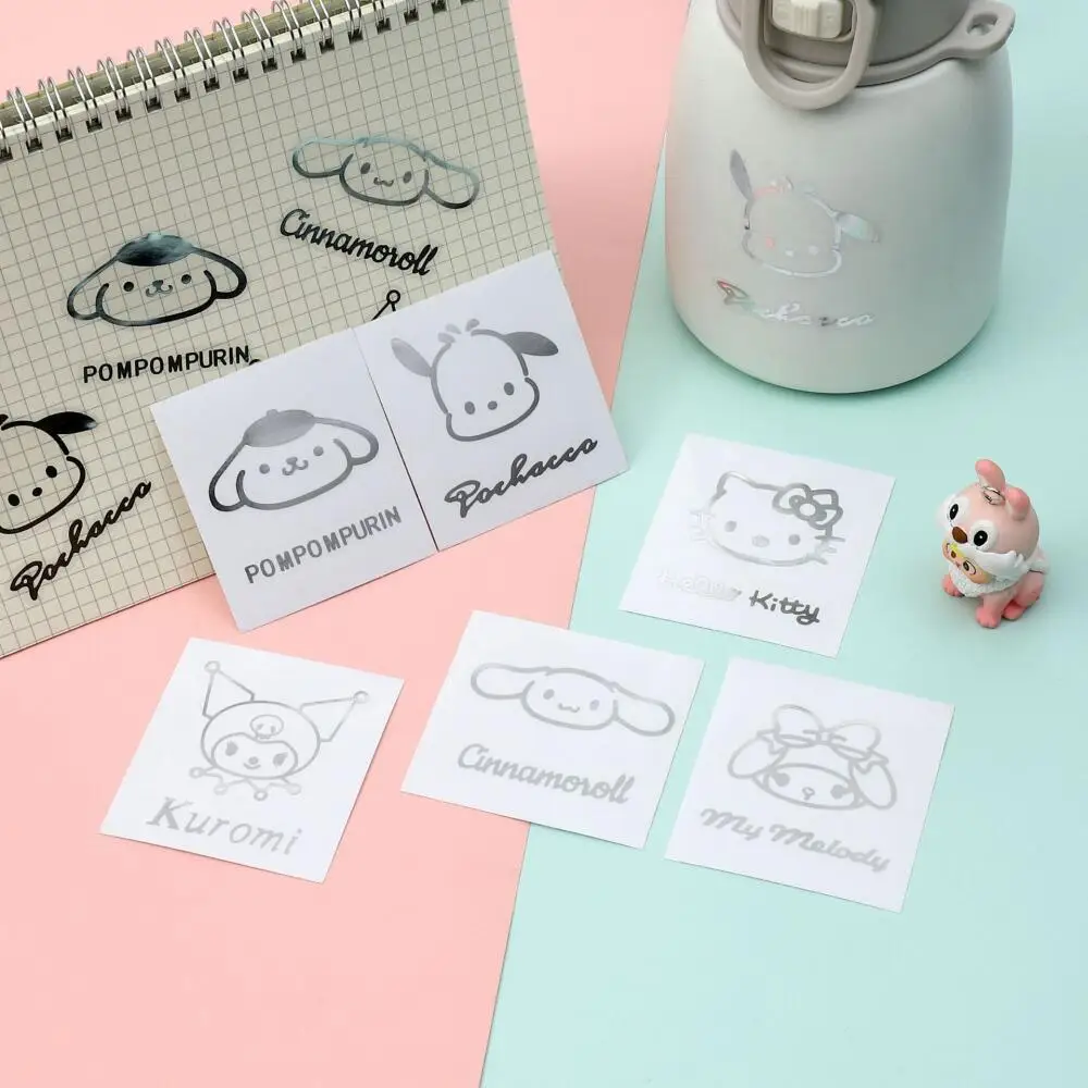 10 قطعة ملصقات معدنية Sanrios مقاومة للماء إبداعية Hello Kitty My Melody Diy كتيب الهاتف المحمول كوب ماء أعواد تزيين