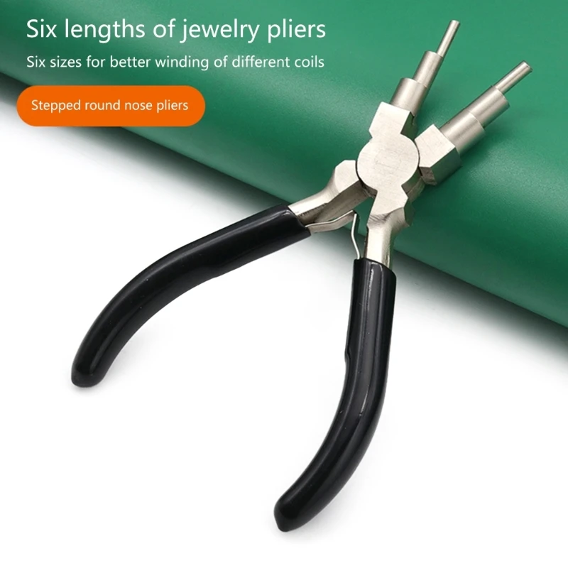 Wire Bending Pliers Consistently Make up to 6 Size Loop & Jump Rings Bail Shaping 6 in 1 Bail Making Pliers Multisize KXRE