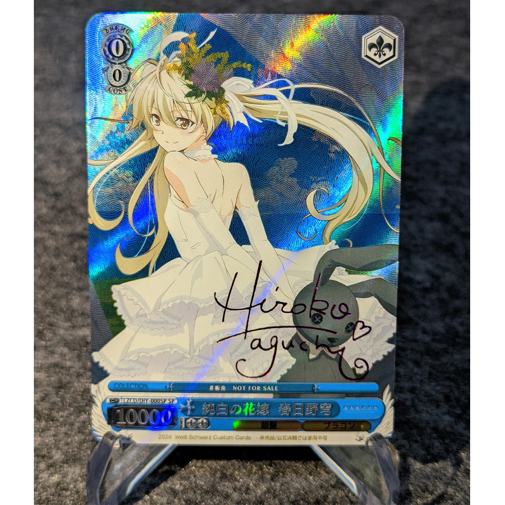 DARLING in the FRANXX Zero Two Anime Ws Collection Cards Kasugano Sora Signature Card doratura colore rifrattivo Flash UV Texture