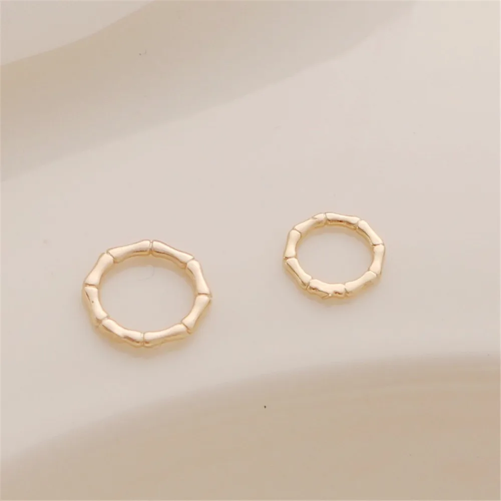 

14K Copper Bag Gold Bamboo Joint Closed Ring, DIY Jewelry Accessories, Bracelet, Bead Spacer, Connecting Ring, Necklace Material