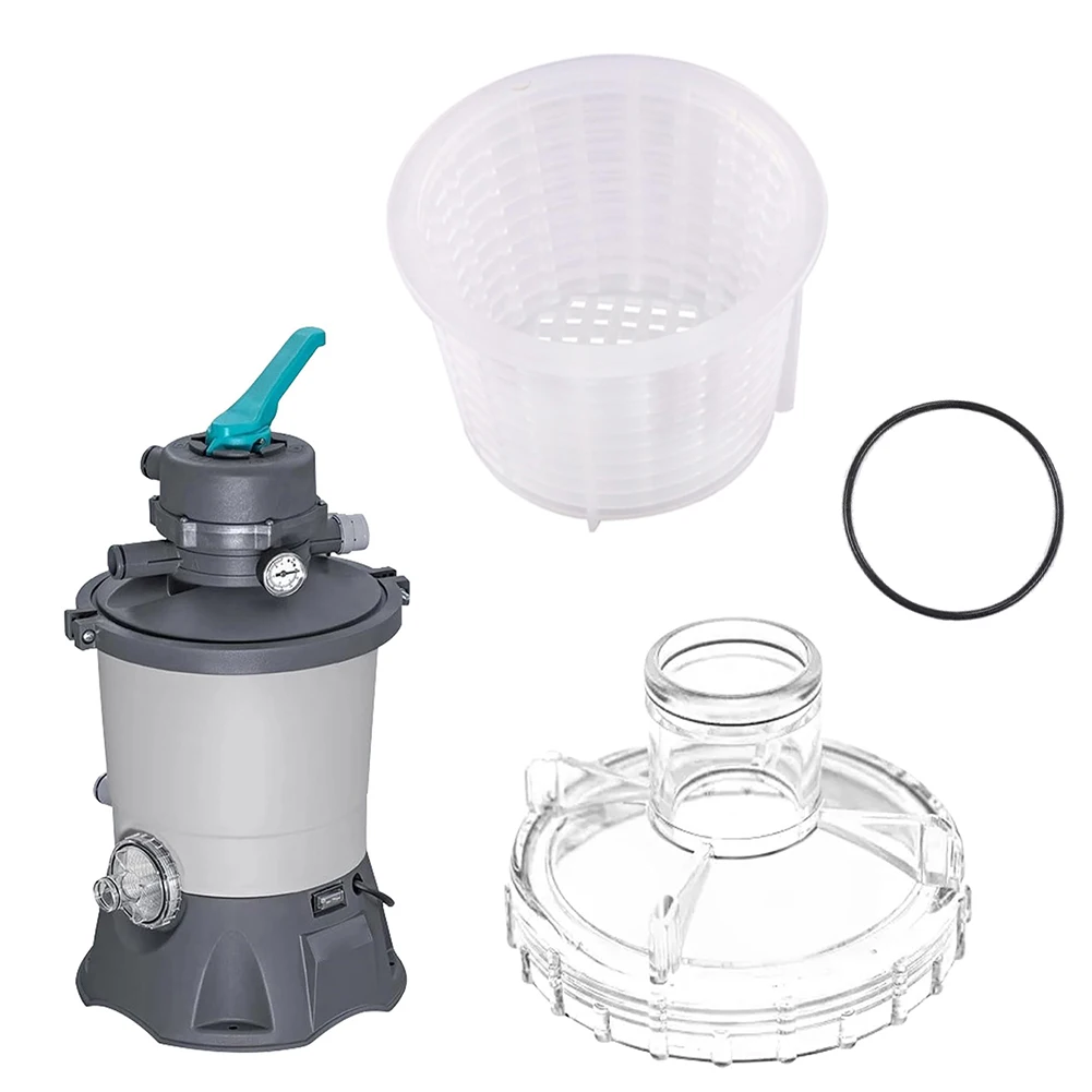

1 Set P6665 Pool Pump Replacement Part 58397, 58515, 58516, And 58634 Basket+Cover+O-ring Pool Pump Parts Accessories