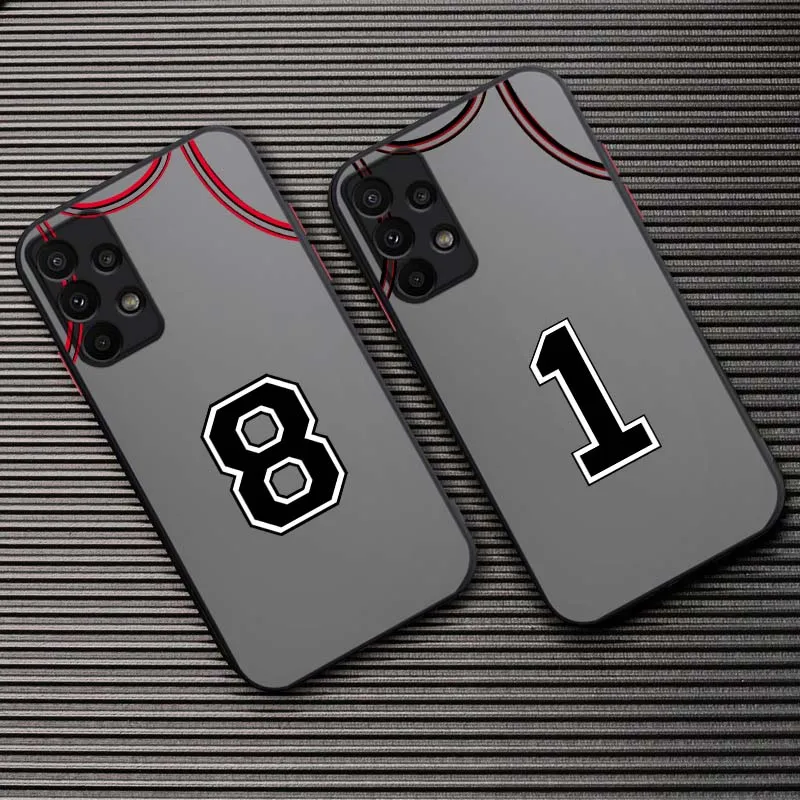 Jersey Number 8 Cover For Samsung Galaxy A25 A24 A20 A16 A15 A14 A13 A12 A11 A17 A06 A05 A04 A23 A22 A21S Phone Case