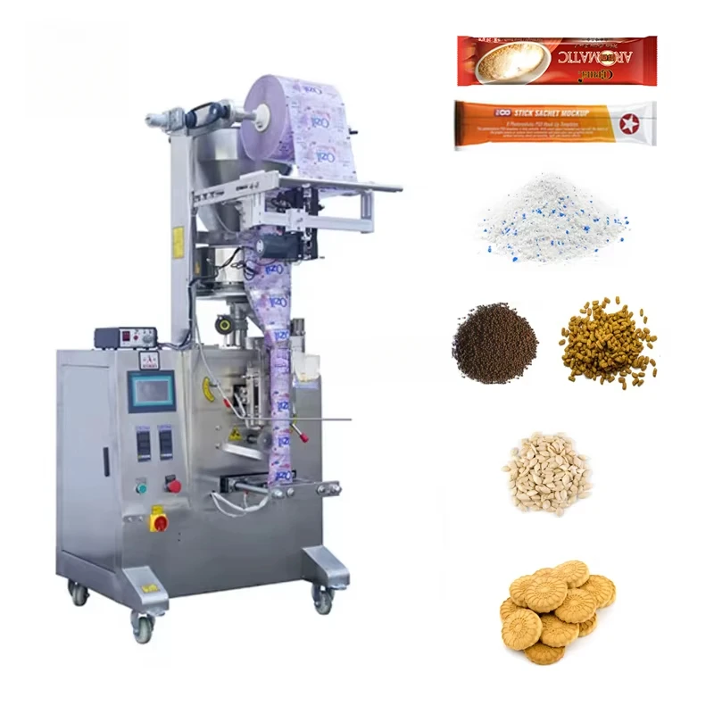 Trilateral Seal Back Seal Date Printing Coffee Powder Salt Tea Powder Bag Manufacturer Spice Packing Filling Machine