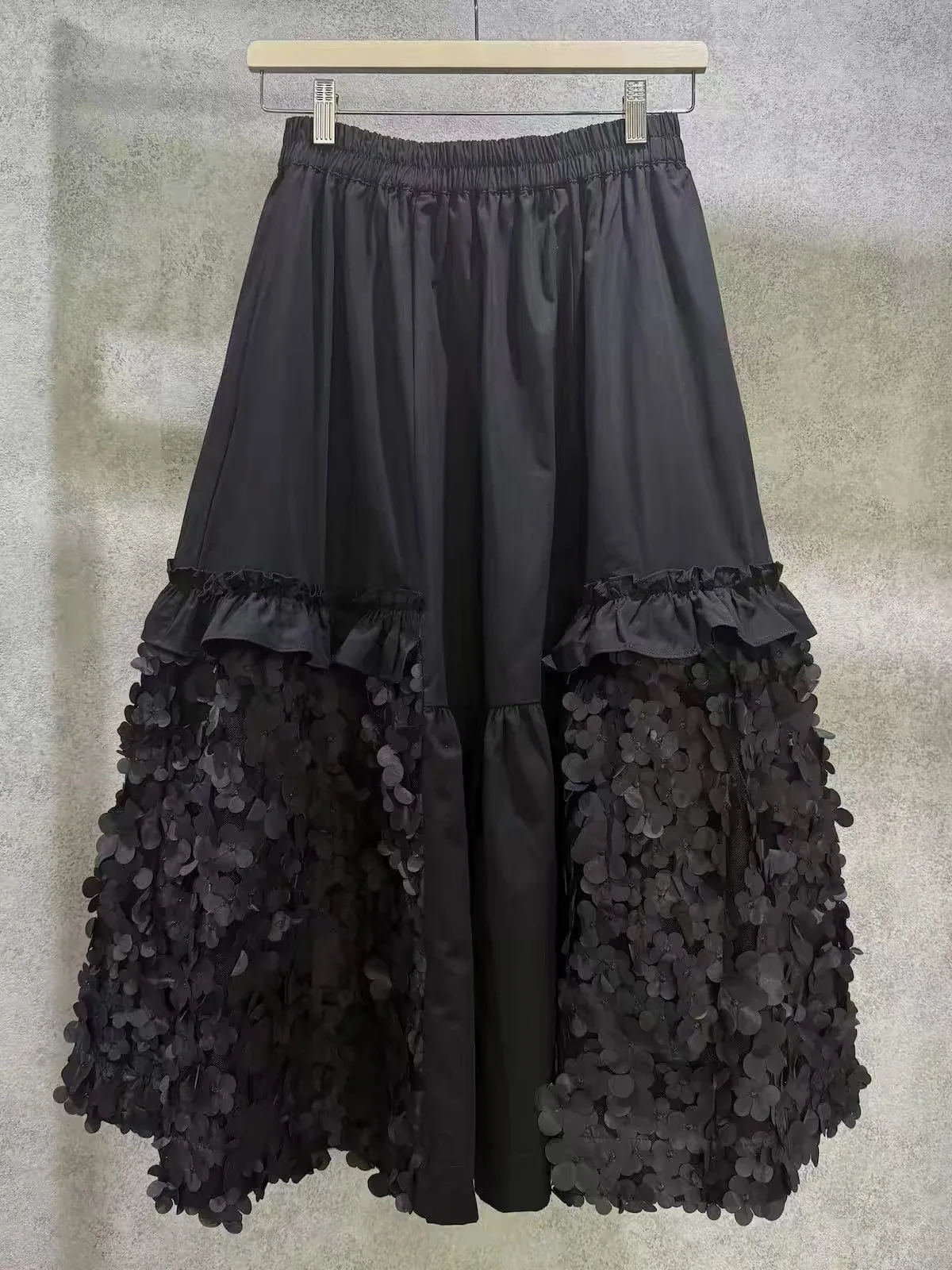 Kirikomi Home Lace Floral Patchwork Half Skirt Autumn New Arrival A-Line High Waist Ladies Skirt Other Material 100%