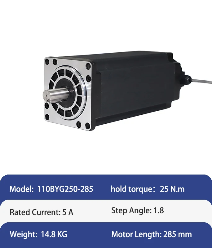 EM Nema 42 Stepper Motor 25Nm 110mm 2-Phase Hybrid 19mm Shaft 5A 110-220V for CNC Router Plasma Cutting Machine