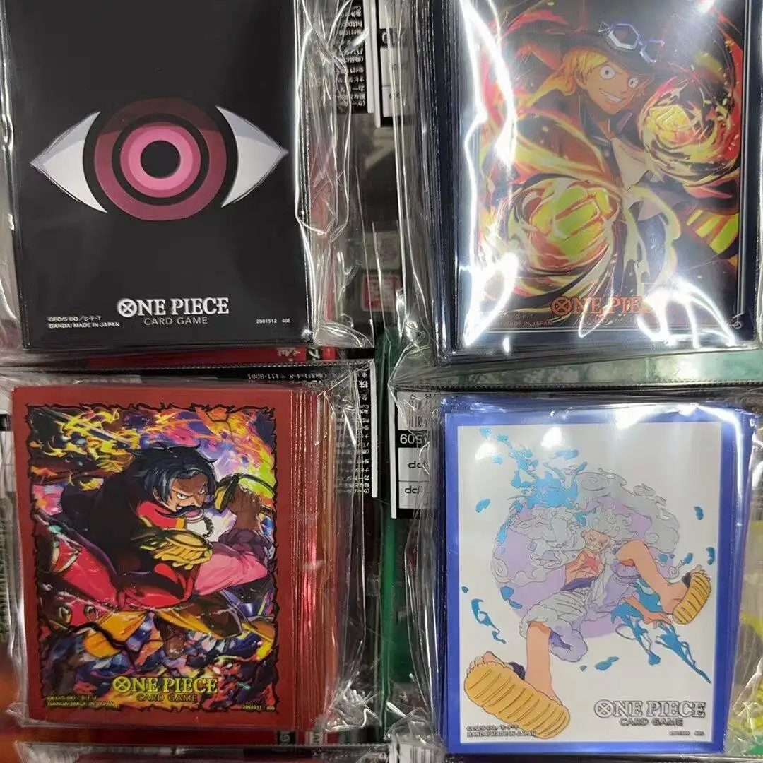 70Pcs/set 66X92Mm Diy Self Made One Piece Roger Sabo Card Sleeves Opcg Nika Luffy Imu Card Protective Cover Anime Cards Gift Toy