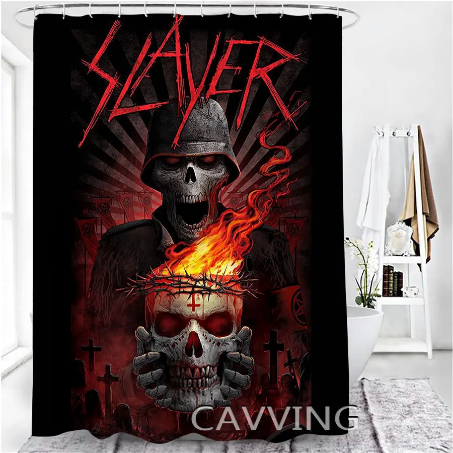 SLAYER  Band 3D Printed  Shower Curtains Waterproof Bathroom Curtain Anti-slip Bath Mat Set Toilet Rugs Carpets   F04