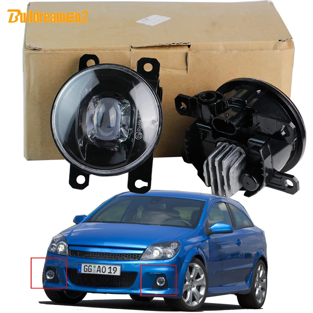 2 X 30W 8000LM Adjustable Car Front Bumper LED Fog Light Assembly H11 High Bright For Vauxhall Opel Astra G H OPC VXR 1998-2011